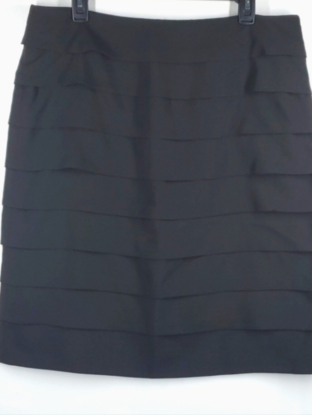 Larry Levine Black Tiered Ribbon Pencil Skirt Career Office Size 14 NWT - Picture 2 of 12
